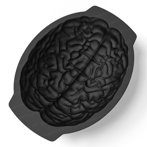 THEONE cadılar bayramı çikolatalı kek pişirme kalıp büyük özel DIY 3D BPA ücretsiz silikon beyin kalp şekli kek araçları