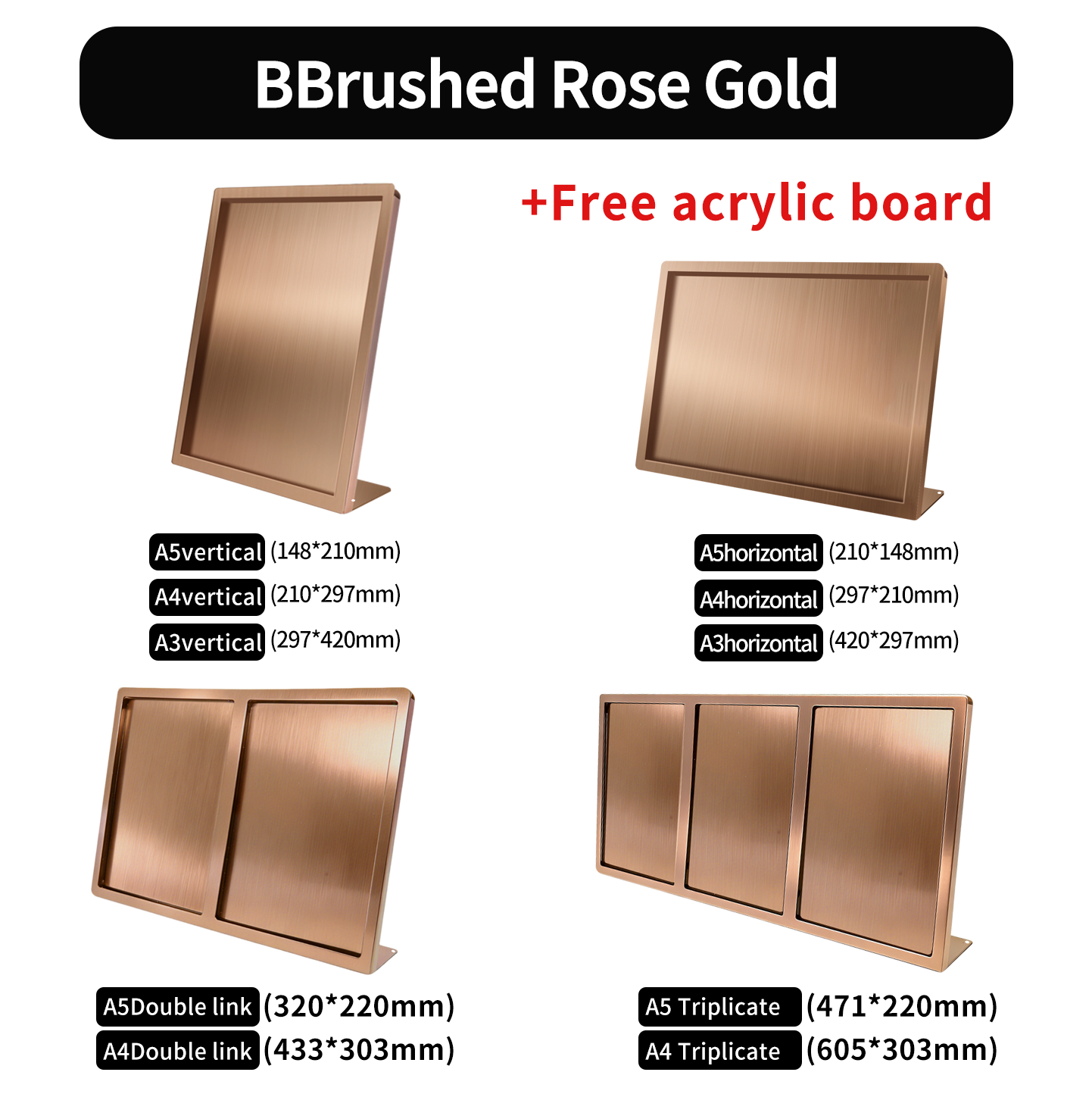 (L-SHAPED UPGRADE)Electroplated Rose Gold