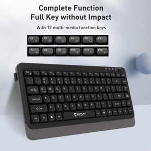 Fabricación OEM Teclado de oficina silencioso de modo dual 2,4G + BT Diseño ergonómico con botones de función completa Accesorios de computadora - Product Image 5