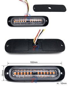 12 <strong>LED</strong> <strong>X</strong> 4 PCs + <strong>24</strong> <strong>LED</strong> <strong>X</strong> 4 PCs Grille Flashing Light 8LED Side Marker Caution Light for Construction Vehicle W/ Synchronization