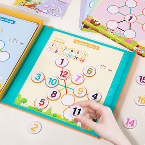 Çocuk erken eğitim matematik öğrenme kitabı ahşap numarası blok oyuncak mantıksal düşünme eğitim çocuklar eğitim ahşap oyuncak - Product Image 3