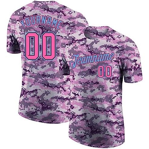 Camouflage Black-pink-sky Blue