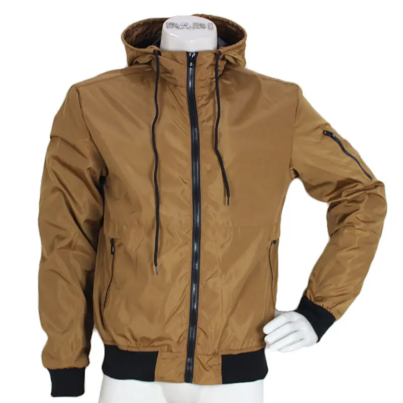 Esterno di usura khaki bomber giacca mens giacca personalizzata di disegno alla moda per gli uomini