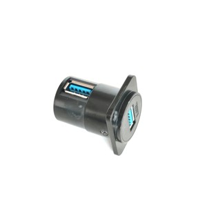 90度D形USB3.0 a型母插座直角USB3.0耦合器5Gbps USB XLR法兰安装适配器USB连接器 - Product Image 4