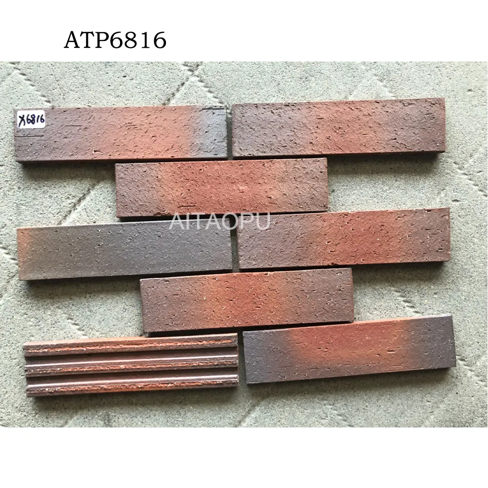 Popular High Quality Red Clay Terracotta Outdoor Indoor Wall Facade Clinker Wall Split Tiles