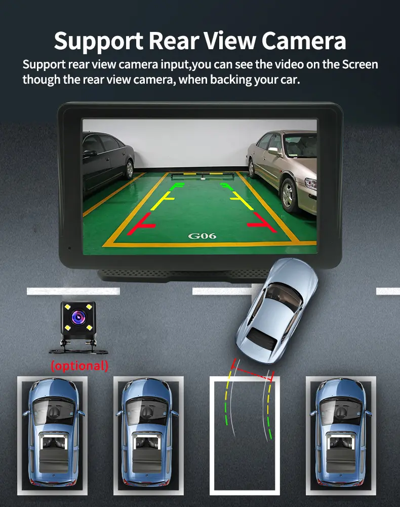 7 inç Carplay ekran taşınabilir araba oyun ekranı taşınabilir GPS navigasyon araba android müzik seti taşınabilir Carplay