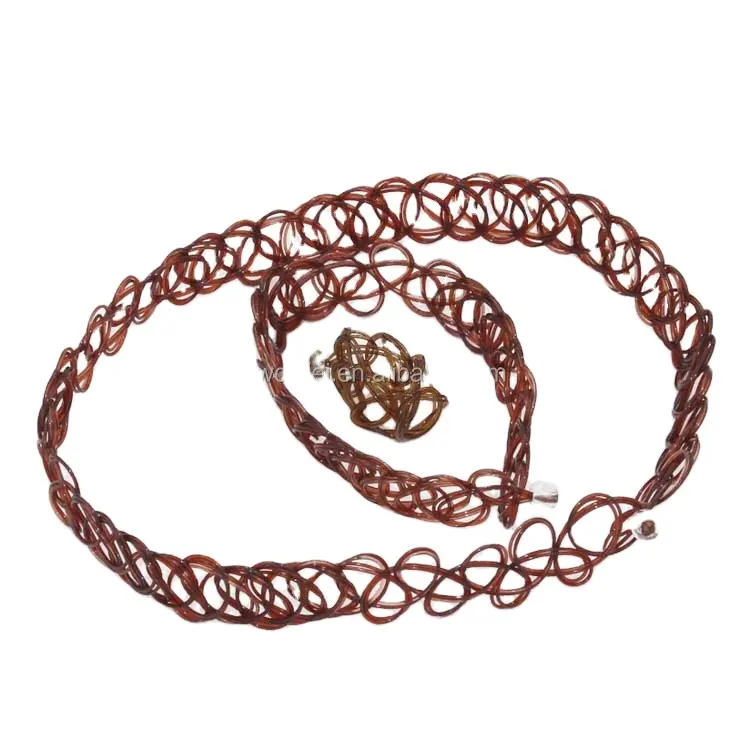 Retro Stretch Tattoo Choker Hennè Nero Boho Collana Elastica