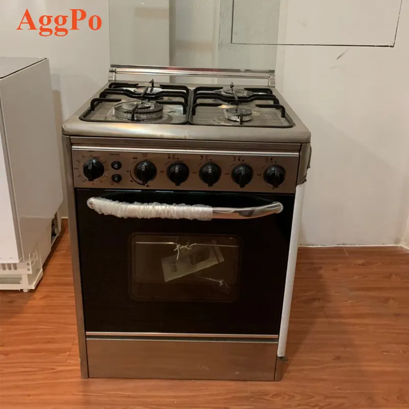 In Acciaio Inox Da Cucina Integrato piano cottura forno, Free standing Gas/Cucina con forno Elettrico, 4 fuochi con forno