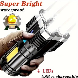 多機能高輝度LEDトーチライトUSB充電式トーチライトランプ - Product Image 3
