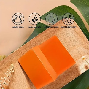OEM özel etiket doğal organik bitkisel banyo sabunu el yapımı kojik asit Papaya zerdeçal sabun yağlı aydınlatma etkisi için
