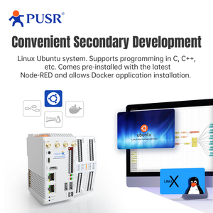 Controlador IoT expandible para ordenador integrado basado en ARM PUSR LTE CAT4 WiFi Ethernet Linux OS Edge Gateway PC industrial