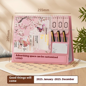 2025 Custom Edition Office <strong>Notebooks</strong> 3D Butterfly Desk Calendar <strong>with</strong> Sticky Notes Pen <strong>Insert</strong> Creative Corporate Advertising - Product Image 6