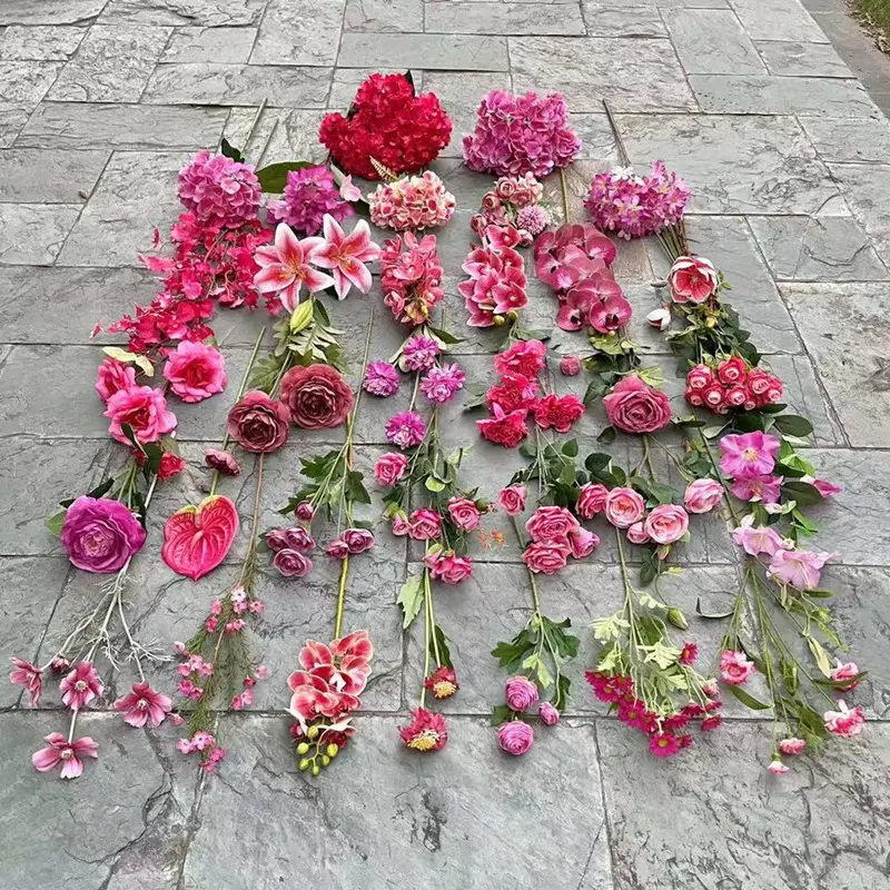 Поставщик искусственных шелковых цветов, белая Гортензия, букет роз, свадебный цветок для свадебного торжества, украшение для вечеринки, центральный столик