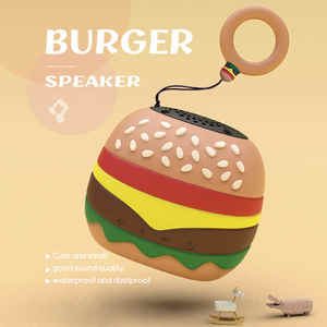 T77 Hamburger Draadloze Bt Mini Speaker Stofdichte Waterdichte Geavanceerde Touch Cartoon Burger Stereo Bass Actieve Speaker - Product Image 2