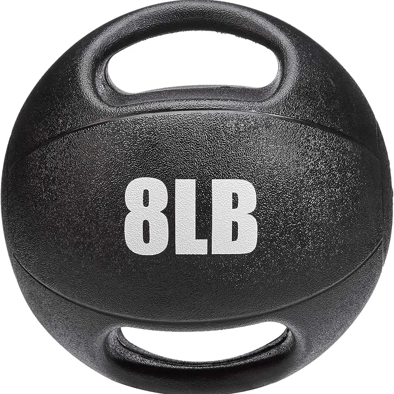 卸売ジムウォールボールプライベートラベルゴム加重高品質ジムカスタムデュアルハンドルメディシンボール