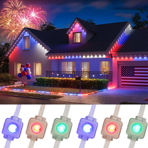Profilo esterno in alluminio permanente RGB pietra preziosa illuminazione natale LED Pixel nodo con programma o illuminazione programmabile
