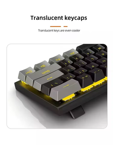 Teclado de ordenador para juegos mecánico intercambiable con cable retroiluminado de una sola luz 60% de 61 teclas, teclado para juegos de una sola luz 60%