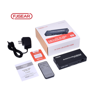 Fjgear Black Support 3.5Mm and Spdif Optical Fiber <strong>Audio</strong> <strong>Output</strong> Matrix Hdmi Splitter 2 in 2 Out - Product Image 1