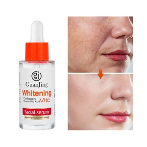 OEM ODM kollajen beyazlatma yüz C vitamini serumu yaşlanama önleyici Serum hyaluronik asit ile