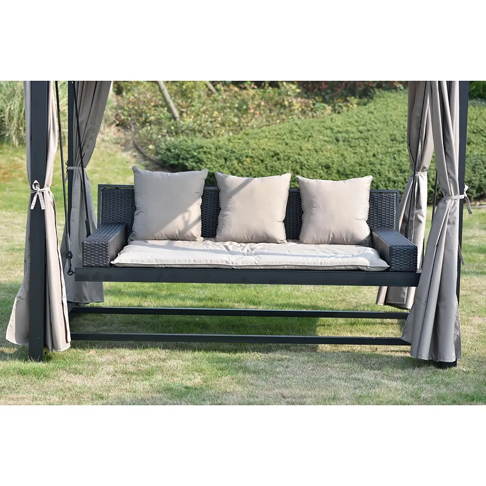 Easy — chaise de balançoire Oem, meubles d'extérieur de jardin en acier, réglable résistant aux intempéries