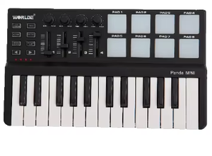 WORLDE Mini II Portable USB <strong>MIDI</strong> <strong>Keyboard</strong> <strong>Controller</strong> 25 Key Portable Musical Instrument Control PANDAMINIc(<strong>MIDI</strong> <strong>Controller</strong>)