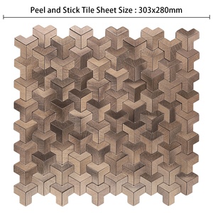 Phổ biến nhôm kim loại Boomerang cổ điển Peel và Stick 3D tường trang trí nội thất Gạch <span class=keywords><strong>Mosaic</strong></span> - Product Image 3