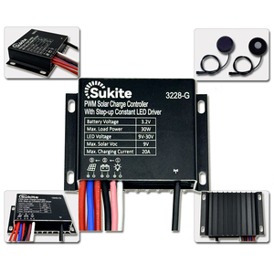 Sukite, распродажа, PWM, контроллер солнечной зарядки, понижающий напряжение, источник света, источник света, выключатель света, аксессуары - Product Image 5