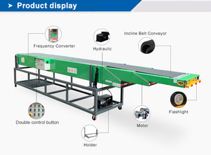 Máquina de venta directa de fábrica Agregado portátil Caja de 10M Cinta transportadora telescópica Sistema automático de carga y descarga de camiones - Product Image 2