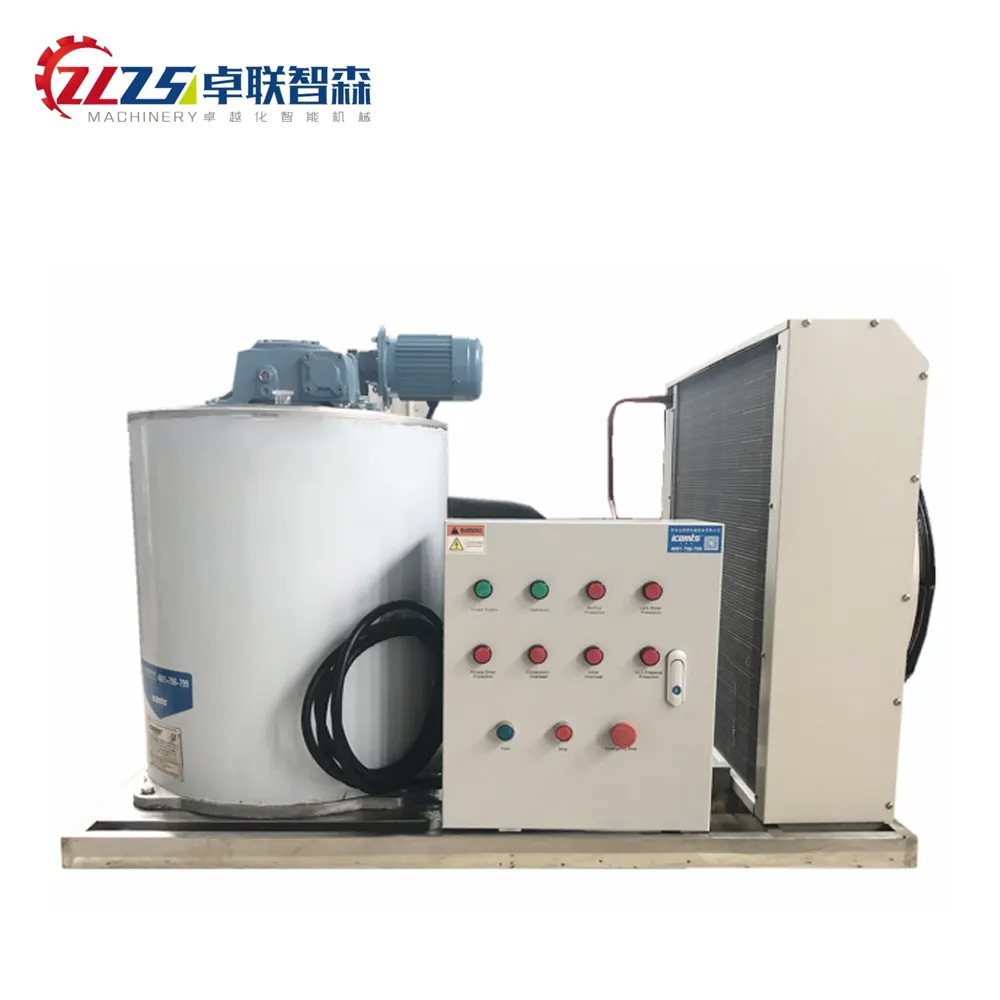 Mesin pembuat es serpihan Qingdao Zlzsen Zlpbj kapasitas 10 1000Kg harga pabrik untuk dijual