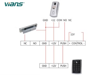 VIANS porta controllo di accesso Mini Push to Exit pulsante senza uscita COM 3A Max corrente piccolo interruttore di rilascio - Product Image 4
