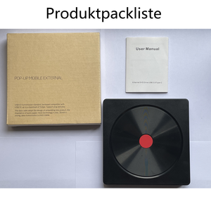 外置CD/DVD驱动器，USB 3.0 CD DVD +/-RW刻录机CD ROM外置DVD驱动器CD阅读器DVD播放器，适用于PC笔记本电脑台式机