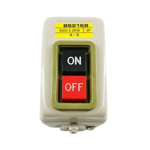 BS216Bメタルシェル500V2.2KW 3P 15A ON/OFF電源プッシュボタンスイッチ - Product Image 1