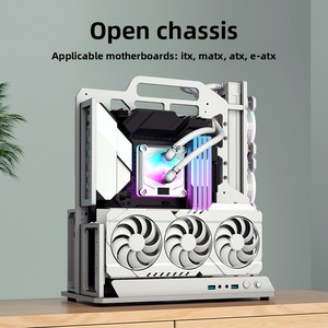 Configuración rápida portátil ATX computadora de escritorio aleación de aluminio caja abierta refrigeración por agua ITX fuente de alimentación Rack PC para profesionales de TI - Product Image 5