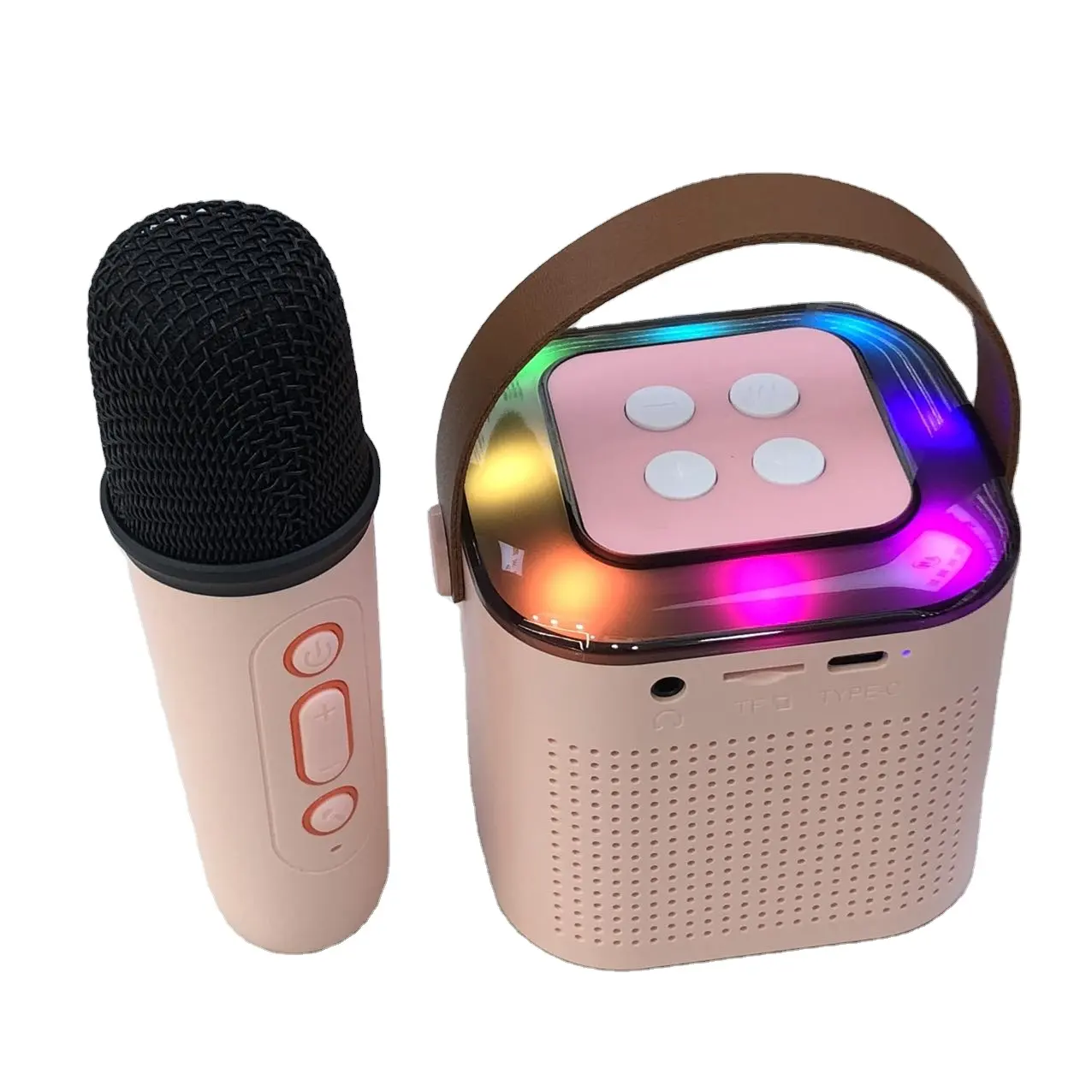 Produk penjualan terbaik 2023 baru speaker portabel kotak pengeras suara mikrofon nirkabel