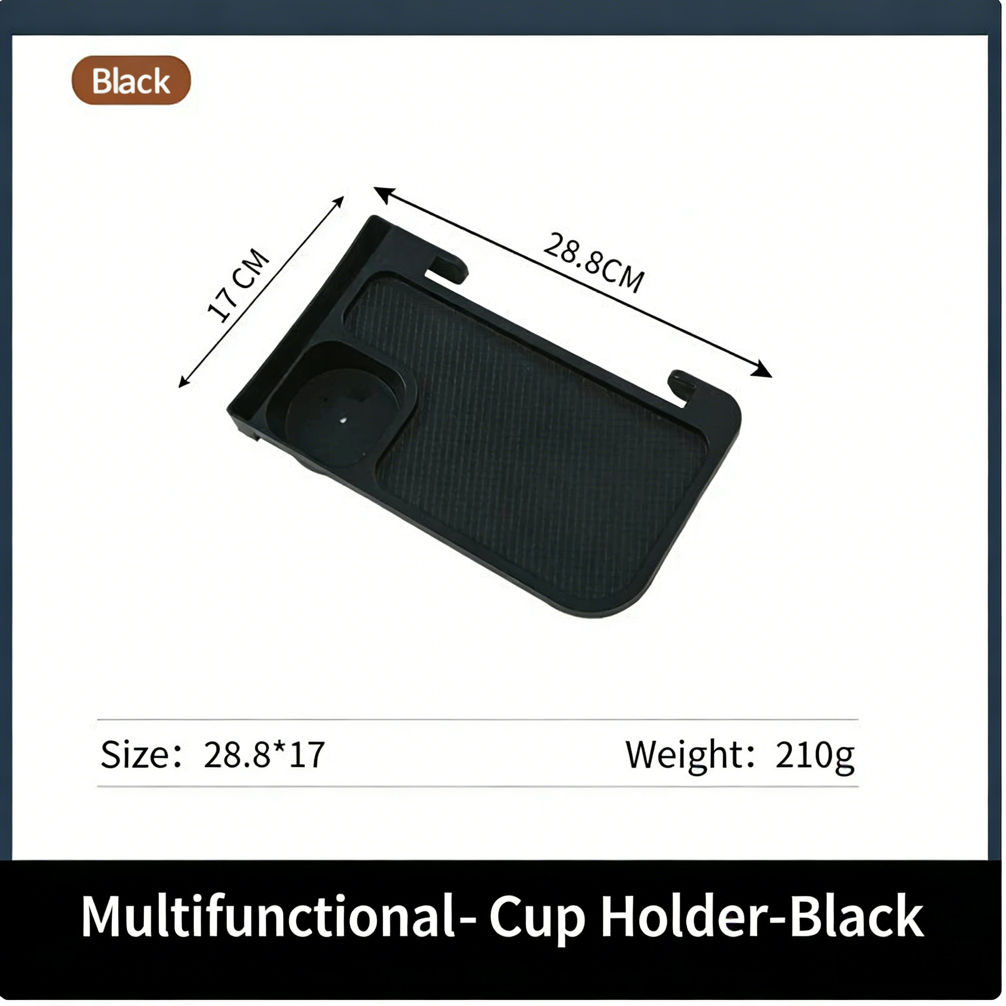 Compatible con portavasos negro
