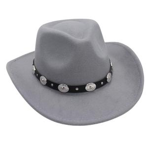 Xuyên biên giới vành đai kim loại hàng đầu đường phố bắn cao bồi hat <span class=keywords><strong>Mike</strong></span> Jazz phù hợp với cảm thấy hat Tây Ban Nha Visor bán buôn - Product Image 6