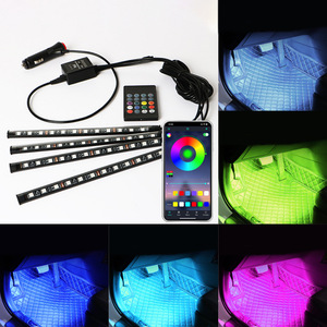 新しいRGB制御車の雰囲気音楽ストリップライト変更なしLEDカラフルなスマート照明 - Product Image 6