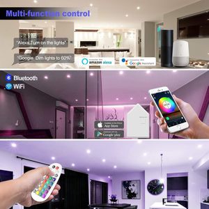 Smart Recessed Light <strong>4</strong> Inch Multicolorred Dimmable by App CCT 9 <strong>Watts</strong> CRI80+ Group Control Music Sync BT Smart <strong>LED</strong> Downlight - Product Image 4