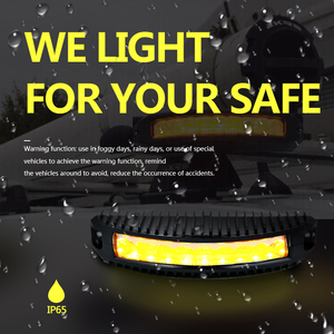12V 9 Led 13W 11フラッシャーパターンアルミダイキャストボディアンバーLEDコーナーストロボ警告灯 - Product Image 3