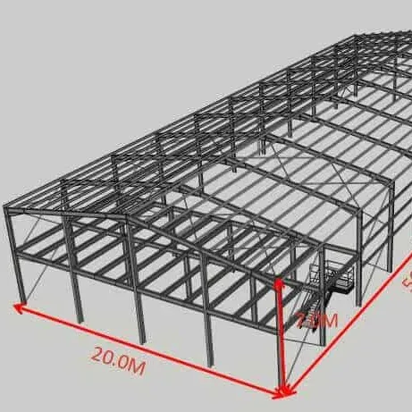 Teknik Prefab baja tergalvanis gudang baja desain struktur Truss Purlin gudang gudang gudang Arena kuda