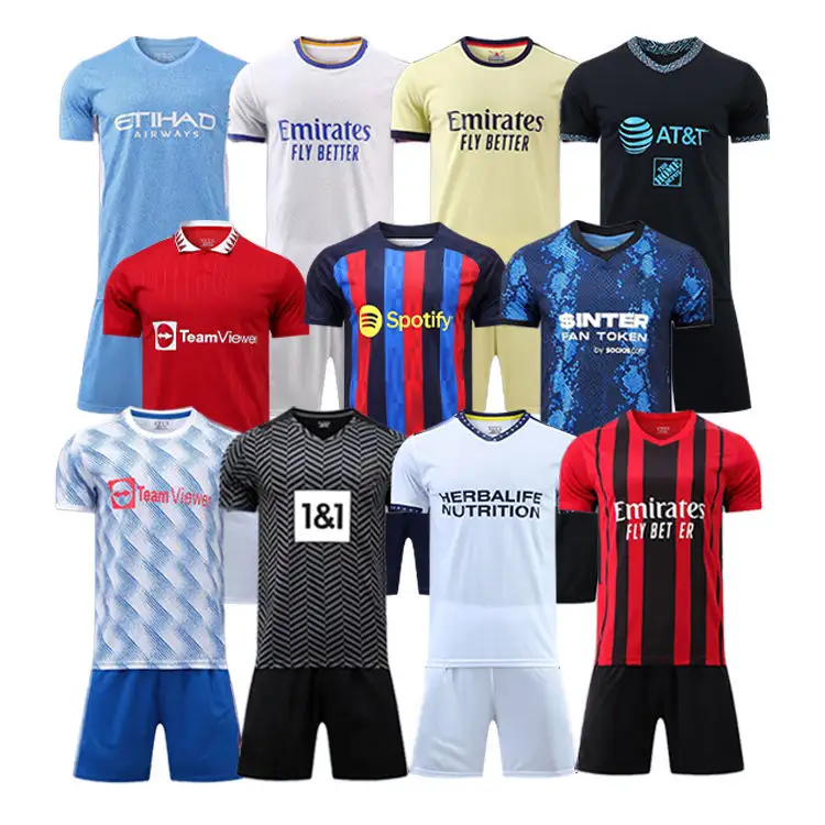 Custom OEM New Season Quick Dry Jersey maglia da calcio uomo abbigliamento uniforme sublimazione Jersey Retro Soccer Set kit abbigliamento da calcio