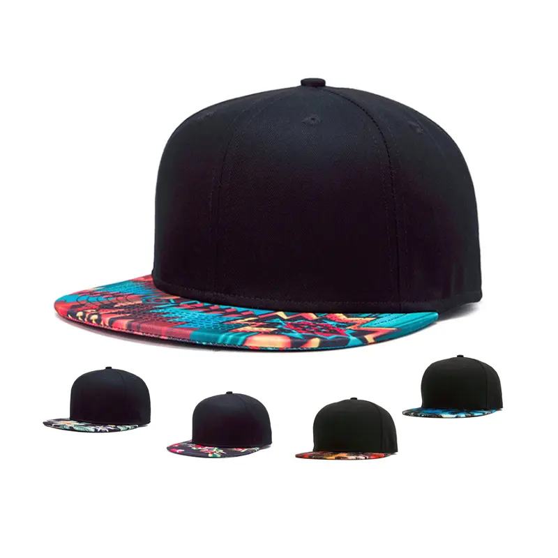 Sombrero de ala plana Snapback con impresión 3D, sombreros hawaianos con estampado de cadera y baile callejero, diseña tu propia gorra/sombrero Snapback