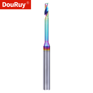 DouRuy One Flute Milling <strong>Cutter</strong> CNC End Mills for Aluminum Alloy Cutting Router End Mill Bit Aluminum Cutting Router Bit - Product Image 4
