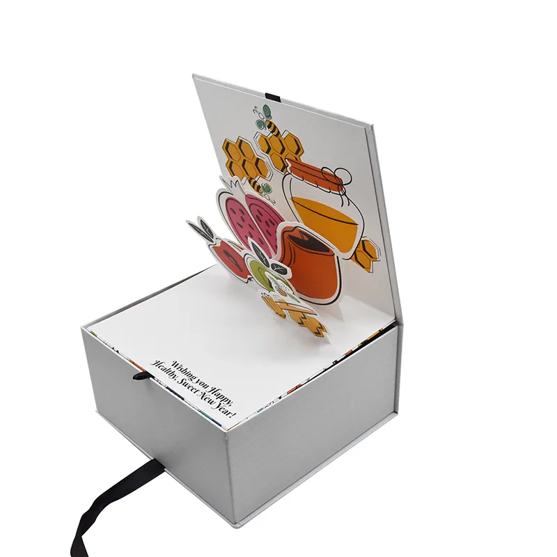 Custom Logo Luxury 3D Pop Up honey Paper Packaging chocolate box