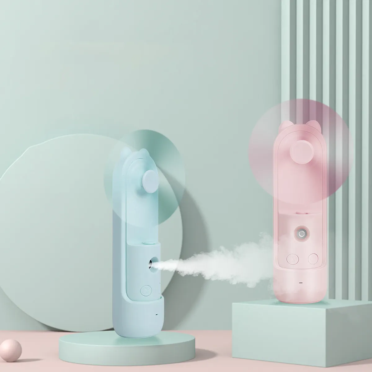 Elettrico portatile tenuto in mano mini ricaricabile acqua-spray-fan acqua di nebbia spray mist fan spruzzo d'acqua fan