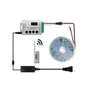 แผงควบคุมอลูมิเนียมสีสันสดใส DC 5-24V รีโมทคอนโทรล RGB LED ตัวควบคุมพิกเซลสำหรับไฟแถบ LED 2ช่องแบบขนาน - Product Image 4