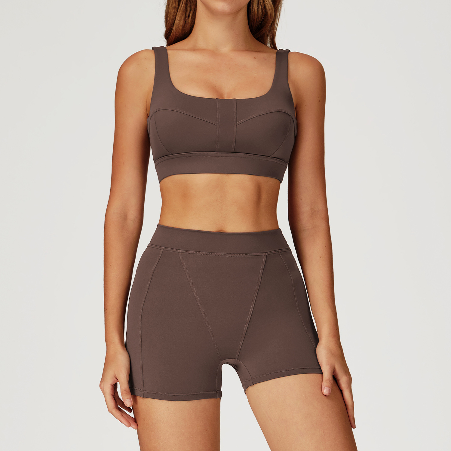 Bra + Shorts Dark Brown