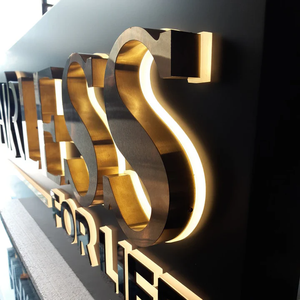 3D Backlit dấu hiệu LED <span class=keywords><strong>signage</strong></span> kim loại không gỉ Led thư kênh tùy chỉnh ngoài trời cửa hàng phía trước dẫn đăng ký kênh - Product Image 3