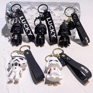 LC017 LC018 sevimli Kawaii SW uzay savaşları Darth Vader Maul klon Trooper anahtarlık Palpatine özel 3D dekoratif anahtarlık anahtarlık - Product Image 3