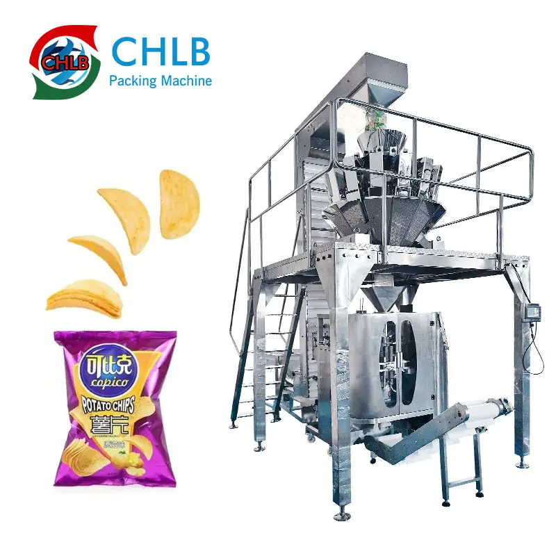 Machine d'emballage commerciale automatique à faible coût, sac de poche, Snack, aliments, haricots, graines, bananes, Chips, pommes de terre